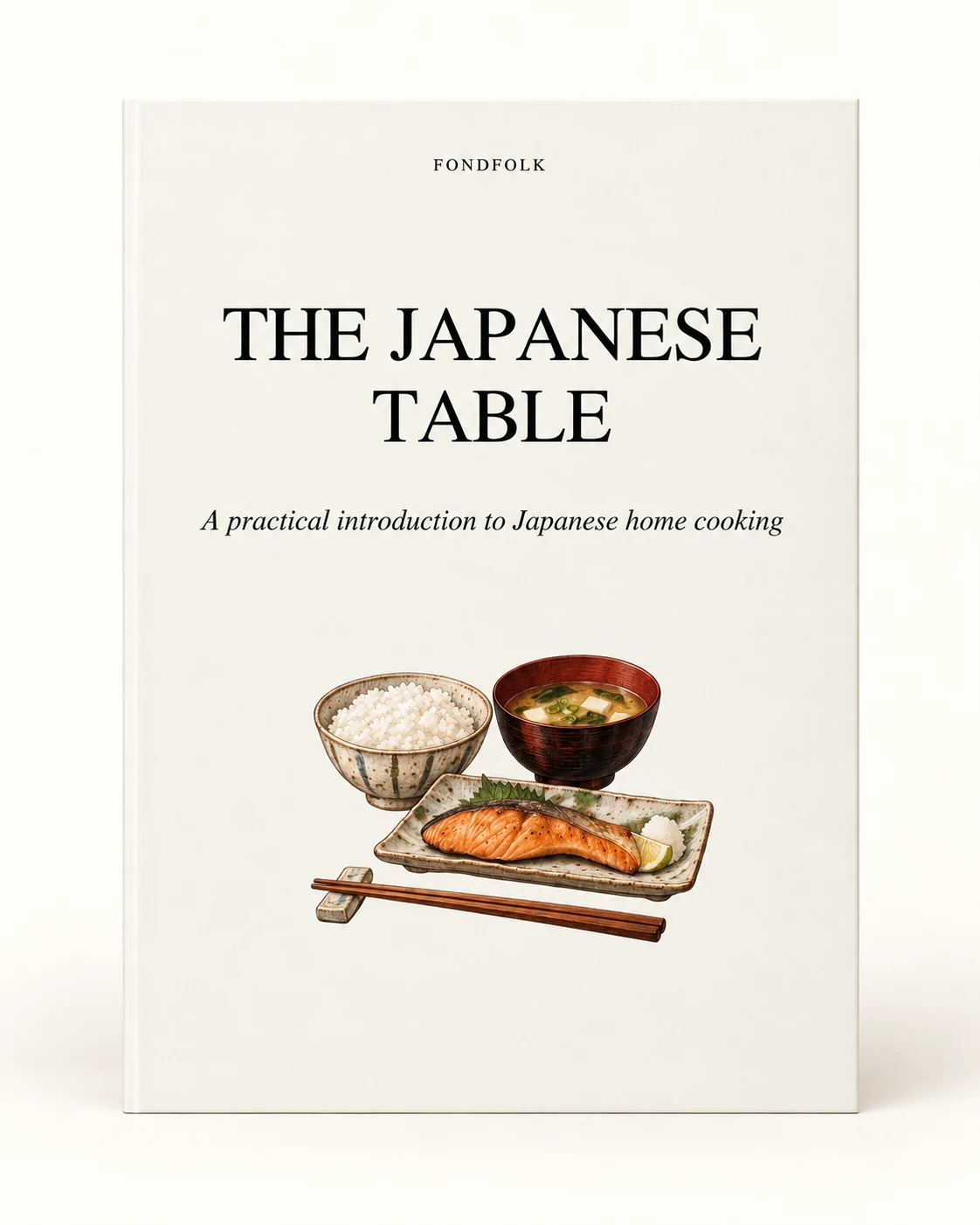 The Japanese Table shown as a front-facing book; digital EPUB and PDF edition