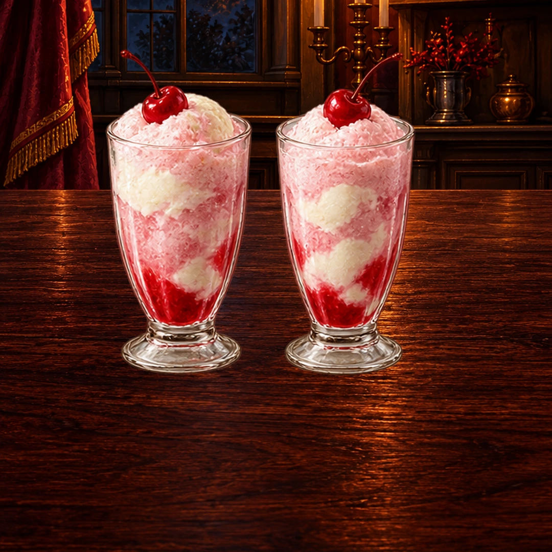 Vampire Cherry Floats in an illustrated Halloween setting.